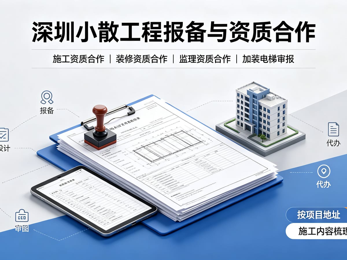 深圳装修资质挂靠办理流程：从工程范围确认到合同、报备和开工交接